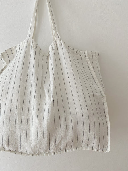 Linen Bag tennis stripes