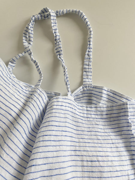 Linen Bag atlantic blue stripe