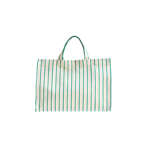 Handbag Green/Blush Stripe
